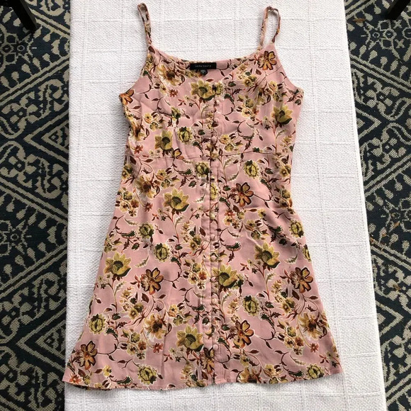 Sanctuary Dresses & Skirts - Sanctuary Anthropologie Floral Mini Dress Indie Sleaze Y2K Grunge Distressed